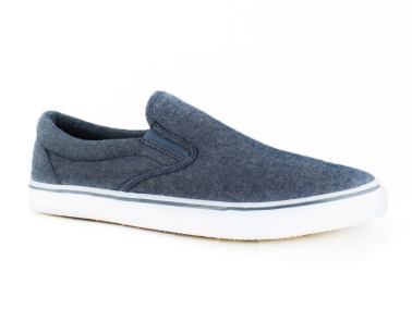mens chambray fabric boonedock slip on twin gore sneaker,,,,,,,