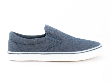 mens chambray fabric boonedock slip on twin gore sneaker,,,,,,,