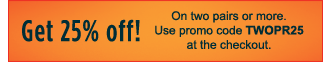 25% off 2 pairs
